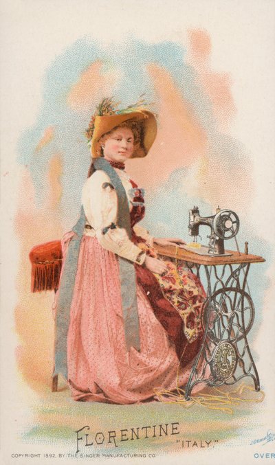 Máquina de coser, Florencia, Italia de American School